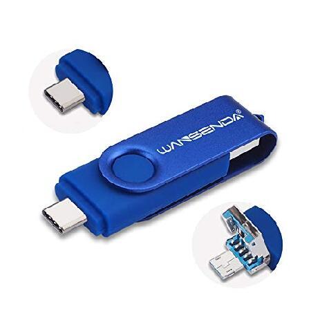 WANSENDA 3 in 1 USB 3.0/3.1 フラッシュドライブ Type-C Type-...