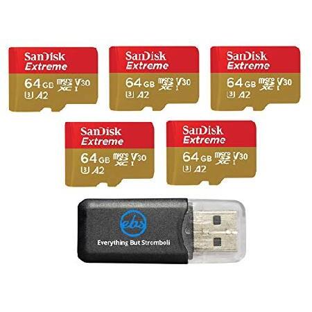 SanDisk Extreme 64GB (5 Pack) MicroSD Memory Card ...