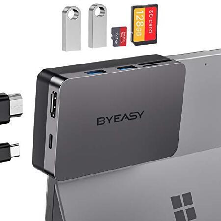 BYEASY Surface Pro 7ドッキングステーション、4K HDMI、60W USB-C ...