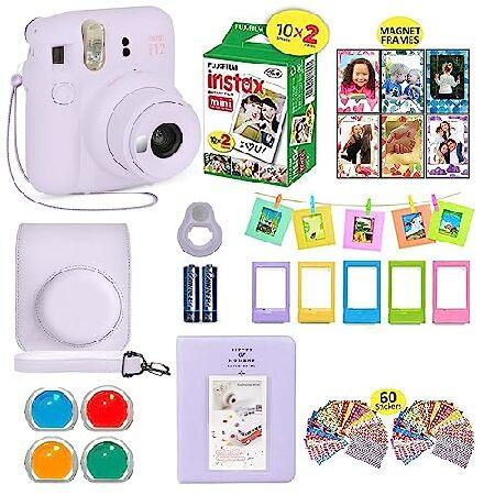 FUJIFILM インスタントカメラ Instax Mini 12 ライラックパープル + シャッタ...