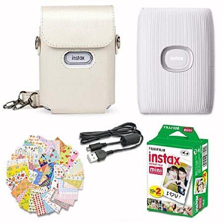 富士フイルム instax mini Link 2 スマホ プリンター クレイホワイト + バリュー...