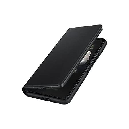 Samsung Galaxy Z Fold 3 フリップフォンケース、スタンド付きレザー保護カバー ...