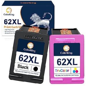 ColorKing (カラーキング) 再生インクカートリッジ HP 62XL 62 XL交換用 HP Envy 5540 5640 5660 7645 7640 OfficeJet 5740 8040 OfficeJet Mobile 250 200プリ