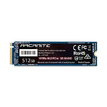 ARCANITE SSD 512GB PCIe Gen 3.0 ×4 NVMe 内蔵M.2 2280