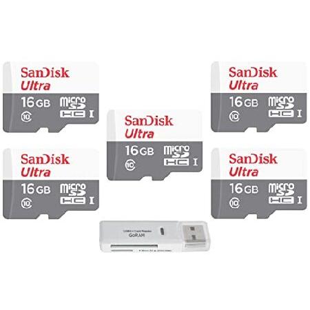 SanDisk (サンディスク) 16GB Ultra (5パック) MicroSD Class 1...