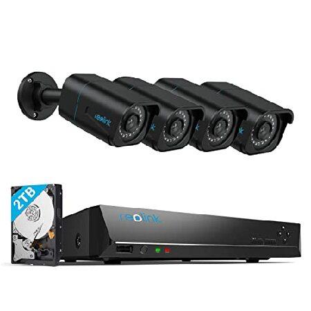 REOLINK 4K Security Camera System, 4pcs H.265 4K P...