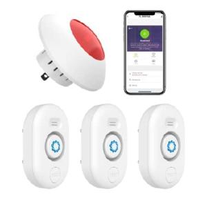 Airthereal Water Leak Detector 3-Pack with WiFi Gateway, Water Alarm Sensor with 0-120dB 4-Level Adjustable Alarm, Leak and Drip Alert with App Alerts｜valueselection2