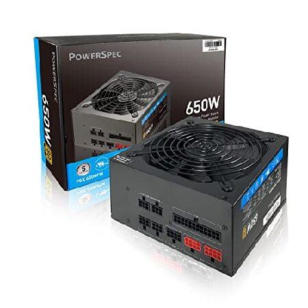 PowerSpec 650W 電源 フルモジュラー 80プラス ゴールド認定 ATX PSU アクテ...