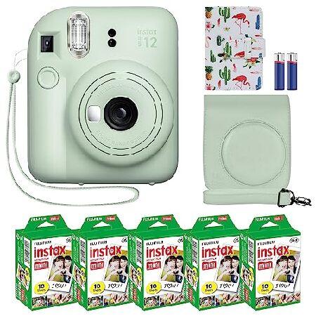 富士フイルム Instax Mini 12 インスタントカメラ ミントグリーン + MiniMate...