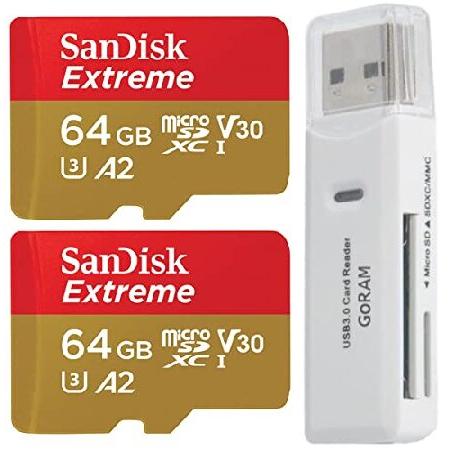 SanDisk (サンディスク) 64GB (2パック) Extreme microSDXC 170...