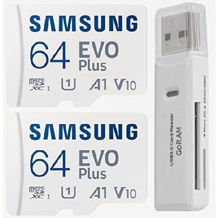 Samsung EVO Plus 64GB (2パック) MicroSDXC 130MB/s Cla...