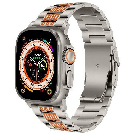 アップルウォッチ バンド Apple Watch ベルト 49mm/45mm/44mm Orange...