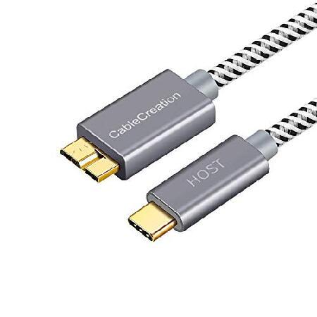 CableCreation 2パック 編組USB C - Micro B ハードドライブケーブル 3...