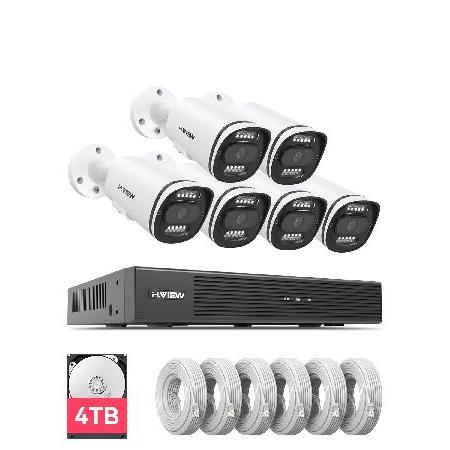 H.VIEW 5mp PoE Security Camera System, 6pcs Wired ...