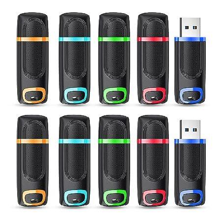 RAOYI 10パック 64GB USB 2.0 フラッシュドライブ サムドライブ メモリースティッ...