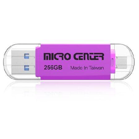 Micro Center SuperSpeed 2-in-1 256GB Type Cフラッシュドラ...