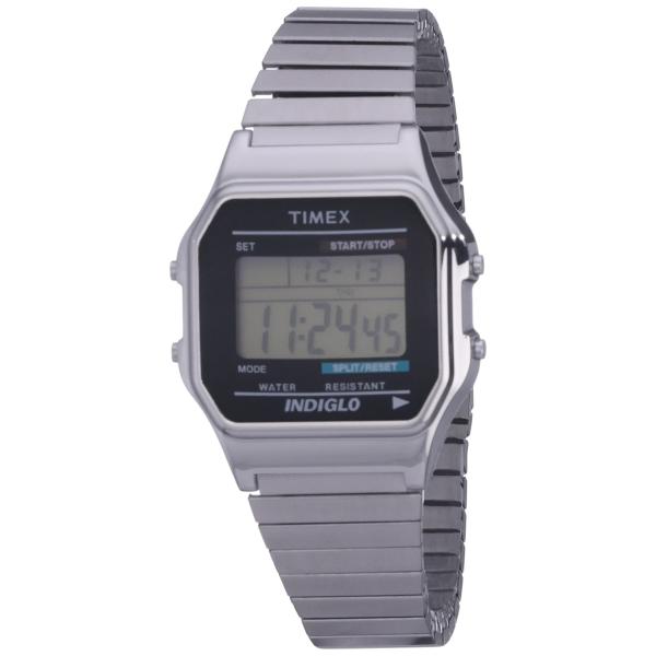 Timex Mens Classic Silvertone Digital Watch