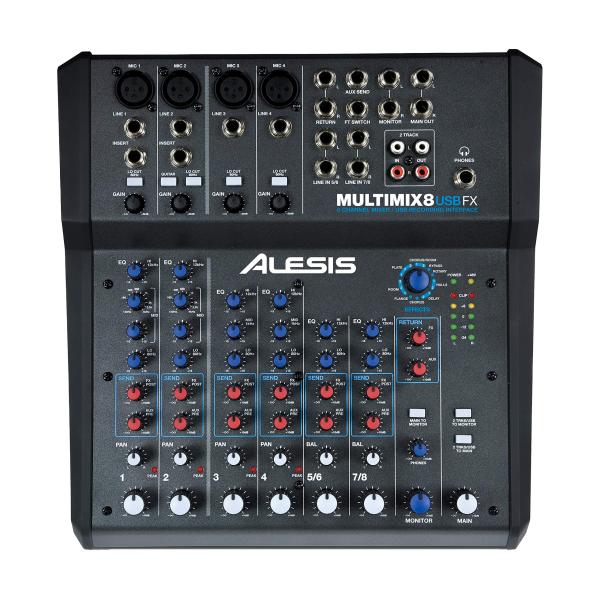 Alesis オーディオインターフェイス MM8 USB FX ワイヤレスシステム ブラック