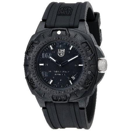 Luminox メンズ 0201.BO セントリー 0200 ブラックアウト ラバーバンドウォッチ