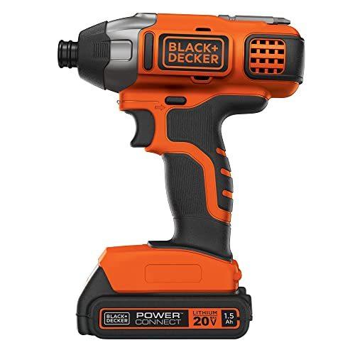 BLACK+DECKER インパクトドライバ BDCI20C 電動ドリル、ドライバー、レンチ ブラッ...