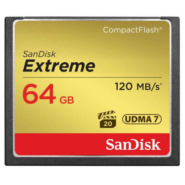SanDisk コンパクトフラッシュカード SDCFXSB-064G-G46  ゴールド