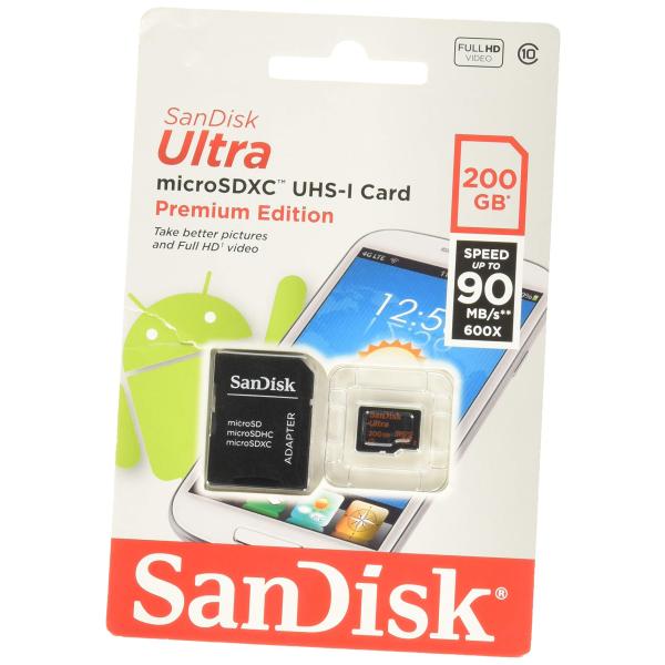 SanDisk マイクロSDカード SDSDQUAN-200G-G4A  ブラック