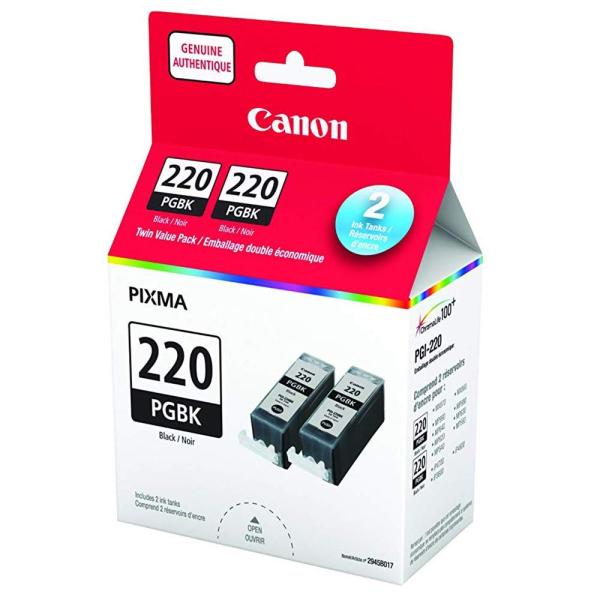 Canon PGI-220 インクカートリッジ - ブラック - 2パック 小売パッケージ