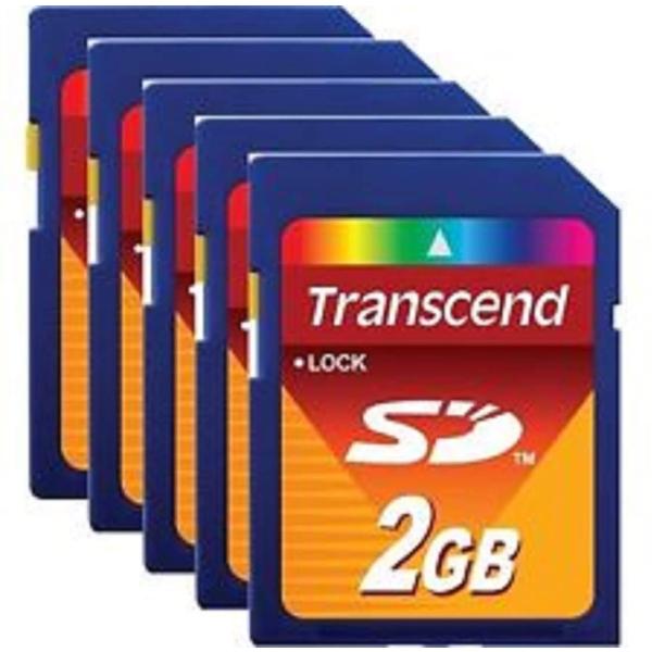 Lot of 25 Transcend 2 GB SDフラッシュメモリカード(ts2gsdc)