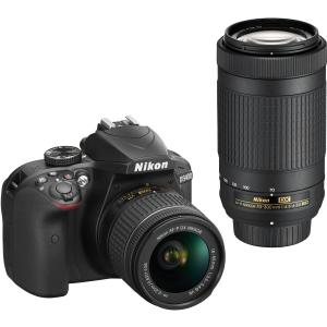 Nikon D3400 DSLR Camera with AF-P DX NIKKOR 18-55mm f/3.5-5.6G VR and AF-P DX NIKKOR 70-300mm f/4.5-6.3G ED｜valueselection