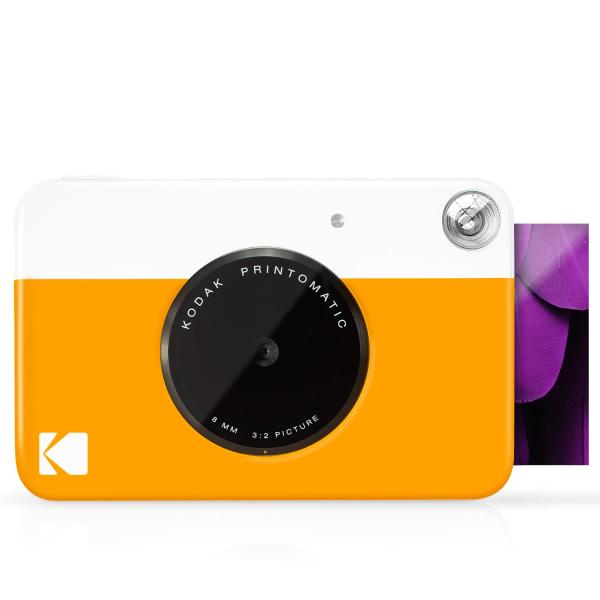 Kodak PRINTOMATIC デジタル インスタント プリント カメラ (黄)、Zink 2x...