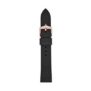 Fossil Women's 18mm Silicone Interchangeable Watch Band Strap, Color: Black (Model: S181369)｜valueselection