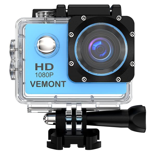 VEMONT スポーツ アクションビデオカメラ A1 ブルー