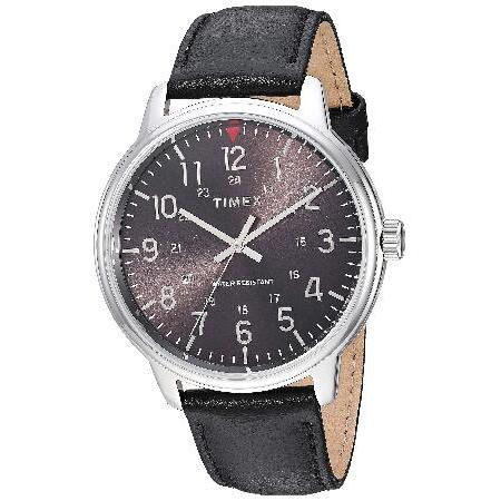 Timex TW2R85500 Men&apos;s Black Leather Strap Watch