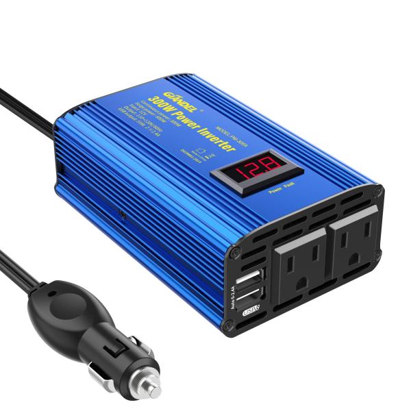 GIANDEL Power Inverter 300W DC 12V to AC 110V Car ...