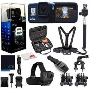 GoPro HERO8 Black Digital Action Camera - Waterproof, Touch Screen, 4K UHD Video, 12MP Photos, Live Streaming, Stabilization - with Mega Accessory Kit｜valueselection