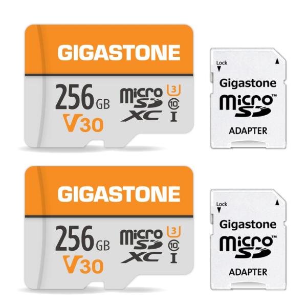 Gigastone マイクロSDカード 256GB 2個セット Micro SD card SDアダ...