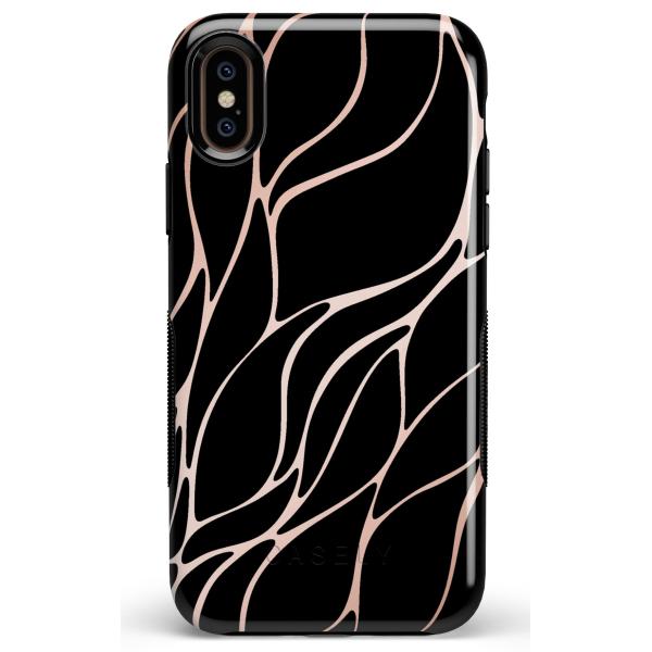 Casely iPhone X/XS Case | Black and Gold Metallic ...