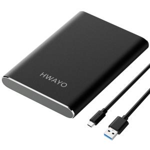 HWAYO 120GB ポータブル外付けハードドライブ USB3.1 Gen 1 Type C ウルトラスリム 2.5インチ HDDストレージ PC デ｜valueselection