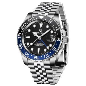 Pagani Design 40mm GMT Automatic Mens Mechanical Watches Stainless Steel Waterproof Sapphire Glass Luminous Wristwatch for Men Ceramic Bezel｜valueselection