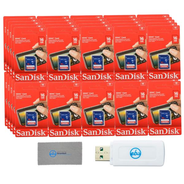 SanDisk 16GB SDHC Card 50 Pack Class 4 Memory Card...