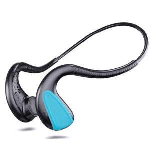 IKXO Waterproof Bone Conduction Headphones Bluetooth 5.0 Wireless Earbuds IPX8 Open Ear Underwater Bluetooth Gym Headphones with Microphone