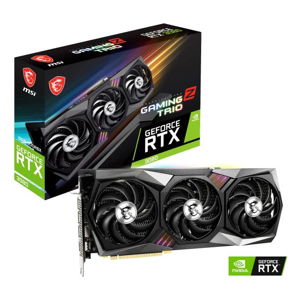 MSI グラフィックスカード RTX 3080 GAMING Z TRIO グラフィックボード、ビデ...