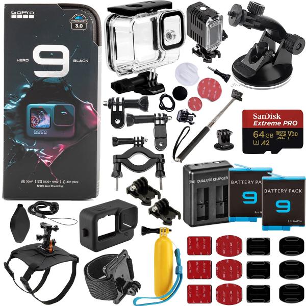 GoPro HERO9 (Hero 9) Black with Deluxe Outdoor Bun...