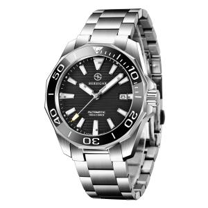 BERSIGAR Men's Automatic Watch Sapphire Glass Fashion Business Stainless Steel Watch…｜valueselection