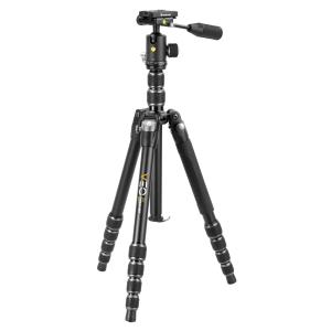 Vanguard VEO3T265HABP Aluminum Travel Tripod with Ball Head, Removeable Pan Handle, and Quick Shoe with Built-in Smartphone Holder