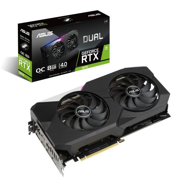 Asus グラフィックスカード DUAL-RTX3070-O8G-V2 グラフィックボード、ビデオカ...