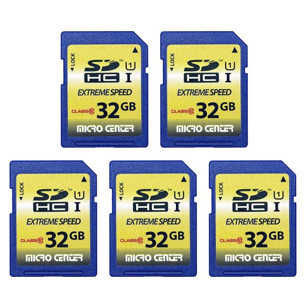 Micro Center 32GB クラス10 SDHC フラッシュメモリーカード フルサイズ SD...