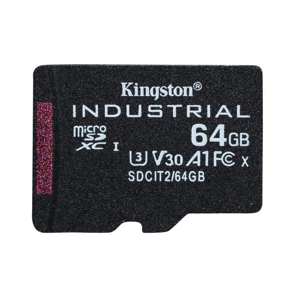 Kingston Industrial 64GB microSDXC C10 A1 pSLC カード...