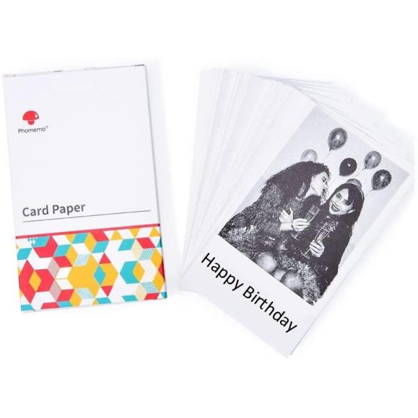 Phomemo M03 Soft Card Paper 3 Inch Non-Adhesive Th...