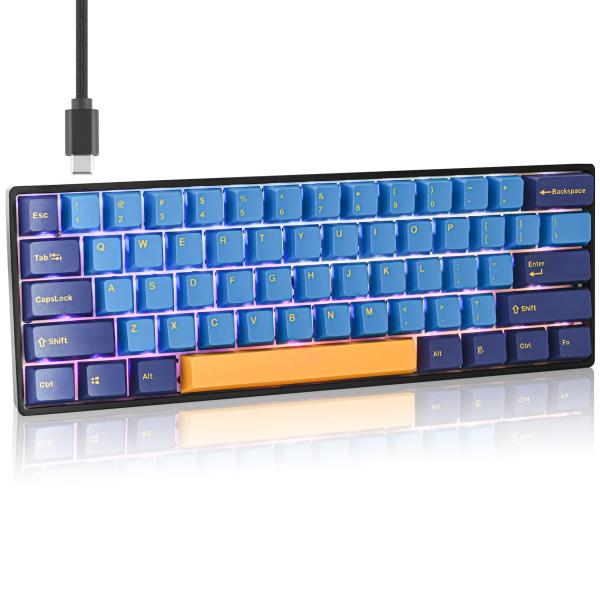 Ussixchare GK61 Nautilus 60% Mechanical Keyboard C...